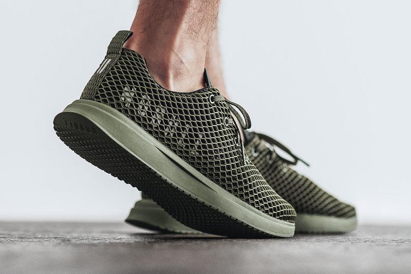 Men's Nobull Army Mesh Running Shoes Olive | SG V2003R